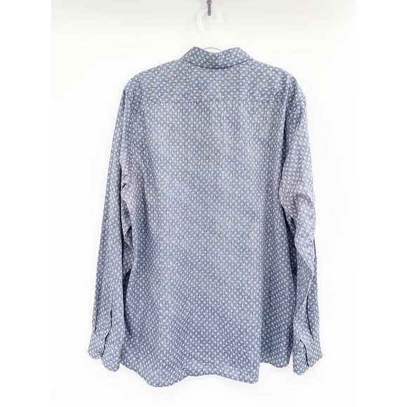 TED BAKER Teo Geo Geometric Print Long Sleeve Button Up Shirt Size 7/3XL - Picture 5 of 5